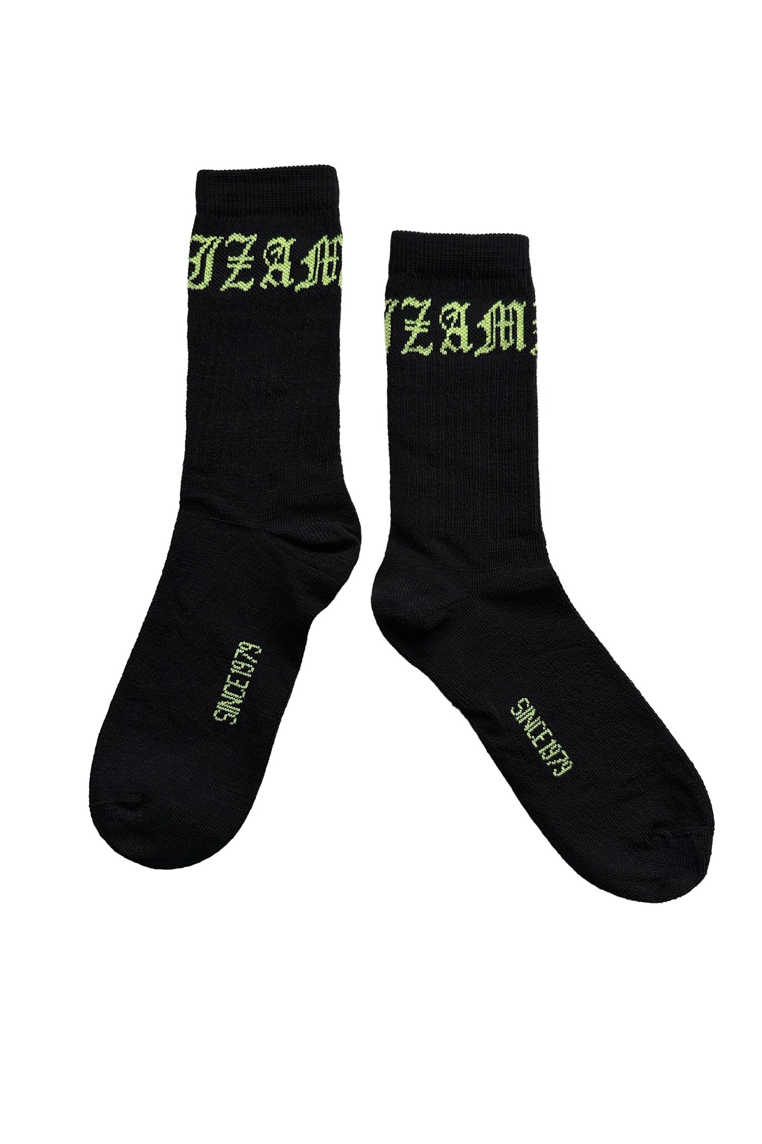 MERINO GOTHIC SOX IN NEON ON BLACK