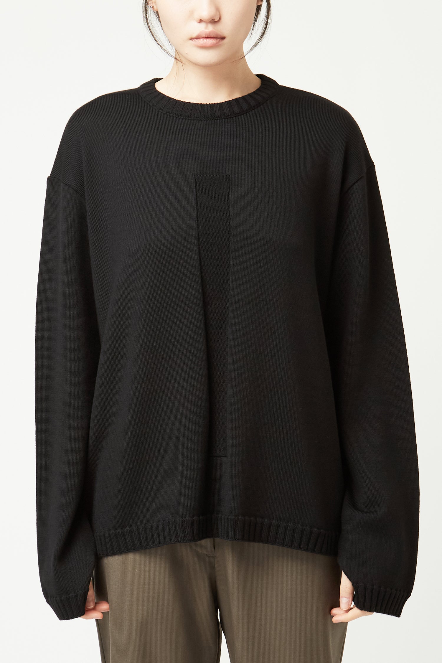 VERTICAL SWEATER IN BLACK, W25