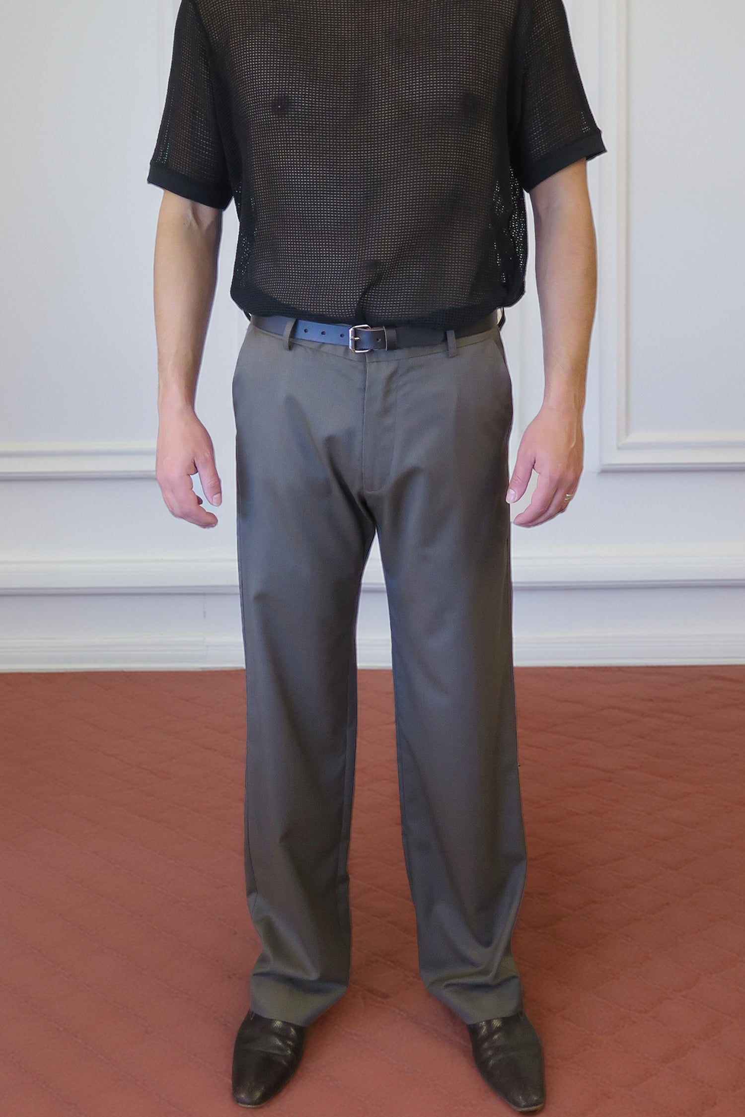 MENS LEATHER BELT IN BLACK