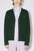 FACE BUTTON UP CARDI IN BOTTLE GREEN, FW23