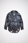 PRINTED FLOWER SHIRT IN NAVY, FW23