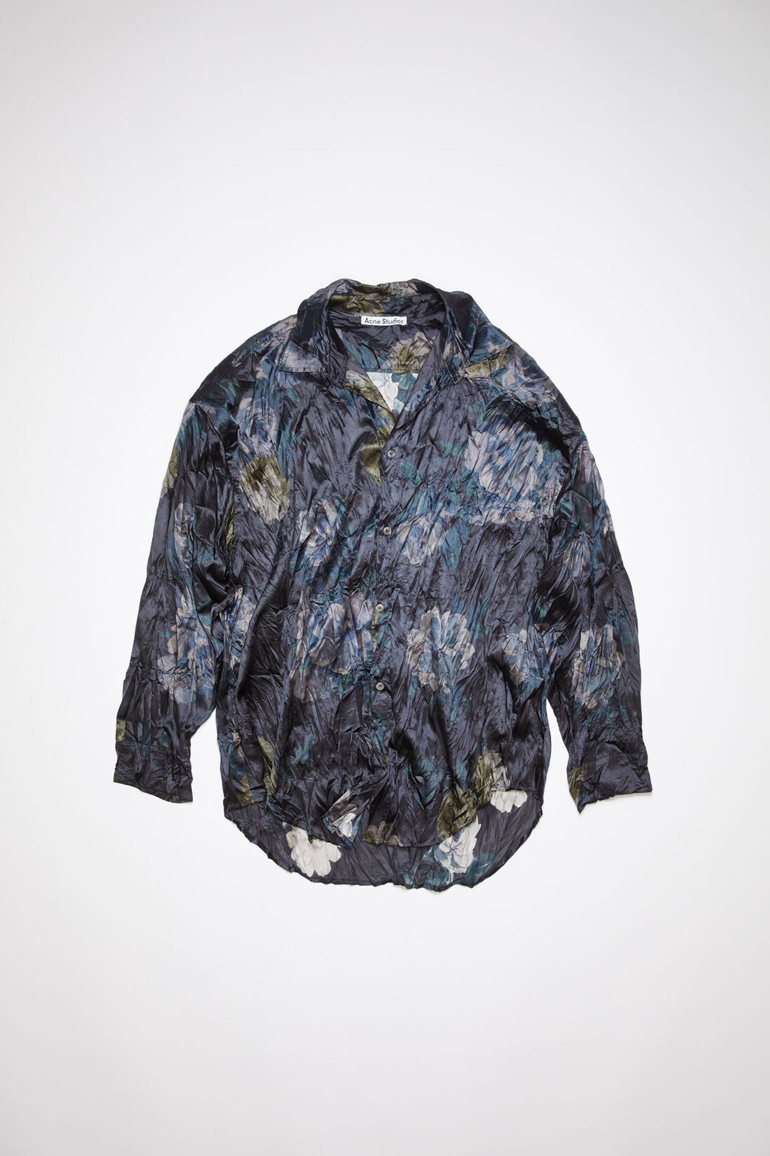 PRINTED FLOWER SHIRT IN NAVY, FW23