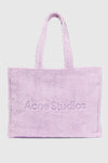 FURRY LOGO SHOULDER TOTE BAG IN LILAC PURPLE, FW23