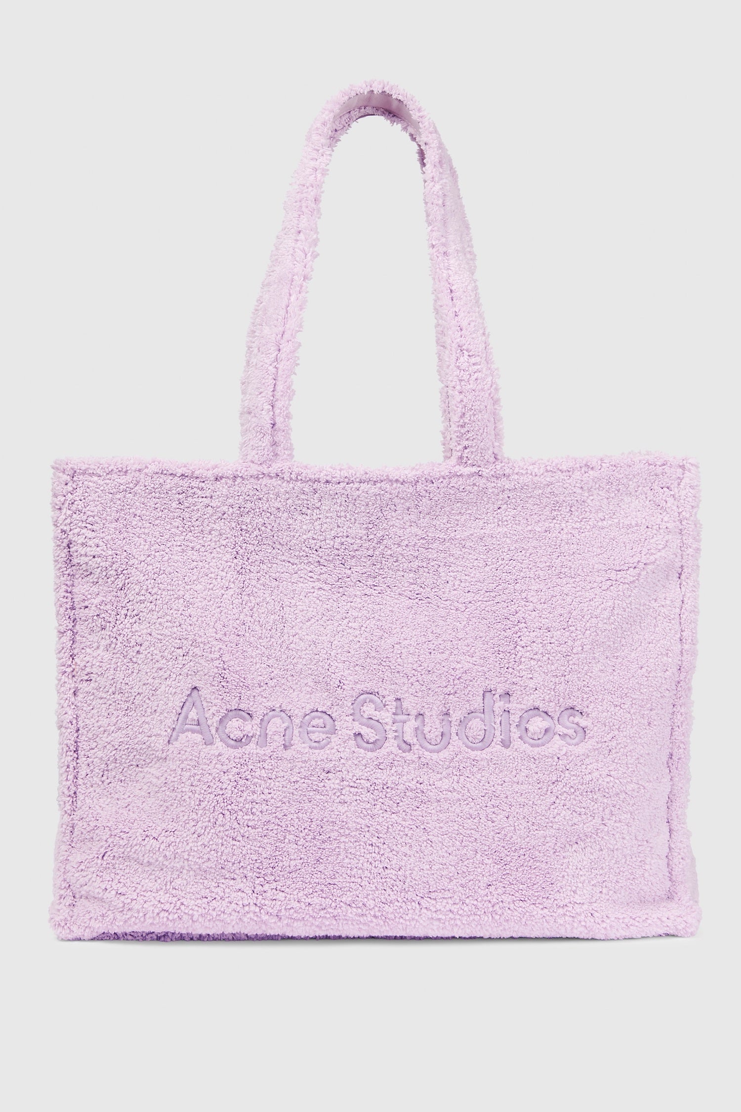 FURRY LOGO SHOULDER TOTE BAG IN LILAC PURPLE, FW23