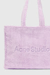 FURRY LOGO SHOULDER TOTE BAG IN LILAC PURPLE, FW23