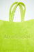 FURRY LOGO SHOULDER TOTE BAG IN LIME GREEN, FW23