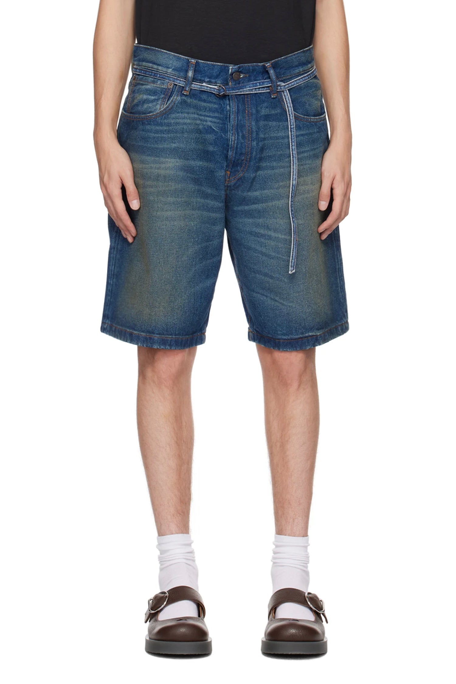 Loose blue jean shorts sale