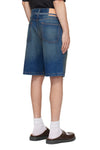 LOOSE FIT DENIM SHORT IN MID BLUE, FW23