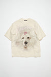 POODLE T-SHIRT IN PORCELAIN WHITE, FW23