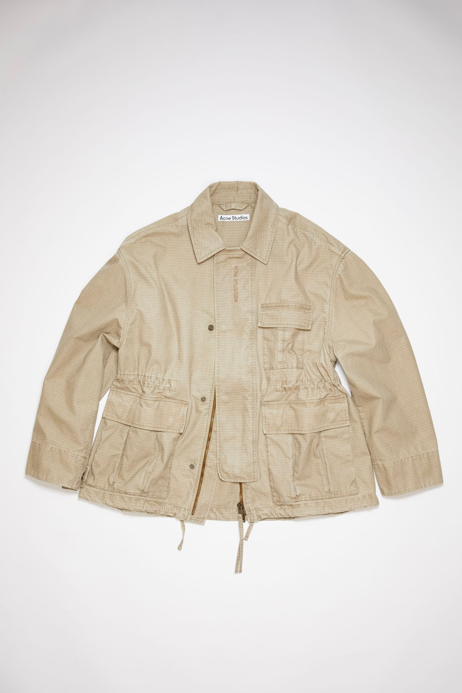 RIPSTOP JACKET IN COLD BEIGE,FW23