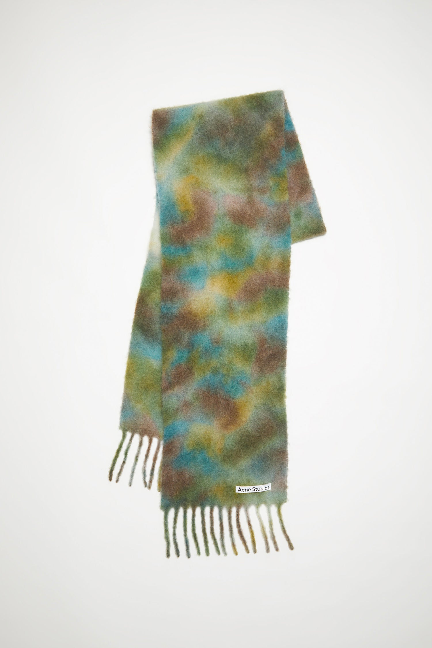 SCARF IN ACID GREEN/LAVENDER BLUE, FW23