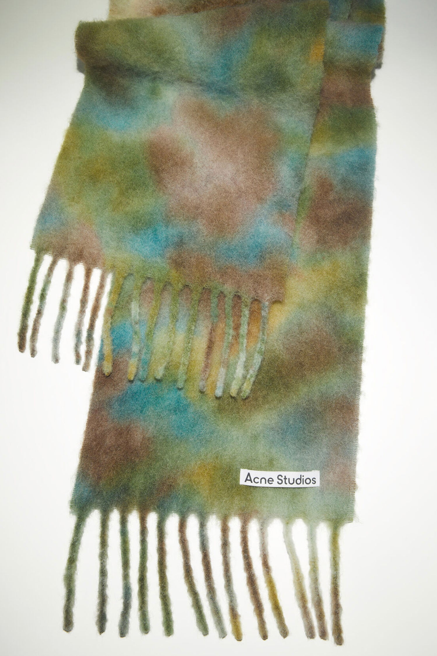 SCARF IN ACID GREEN/LAVENDER BLUE, FW23