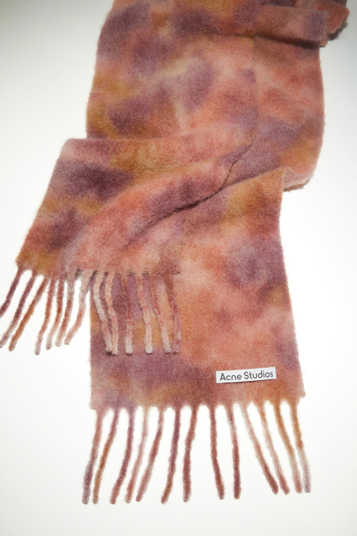 SCARF IN BURGUNDY RED/MAUVE PINK, FW23