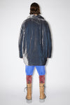 VELVET PADDED JACKET IN SILVER BLUE, FW23