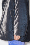 VELVET PADDED JACKET IN SILVER BLUE, FW23