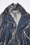VELVET PADDED JACKET IN SILVER BLUE, FW23
