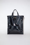 SHINY TOTE BAG IN BLACK, FW22