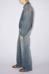 DENIM PADDED JACKET IN MID BLUE, SS23