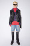LEATHER BIKER JACKET IN BLACK, SS23