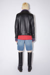 LEATHER BIKER JACKET IN BLACK, SS23