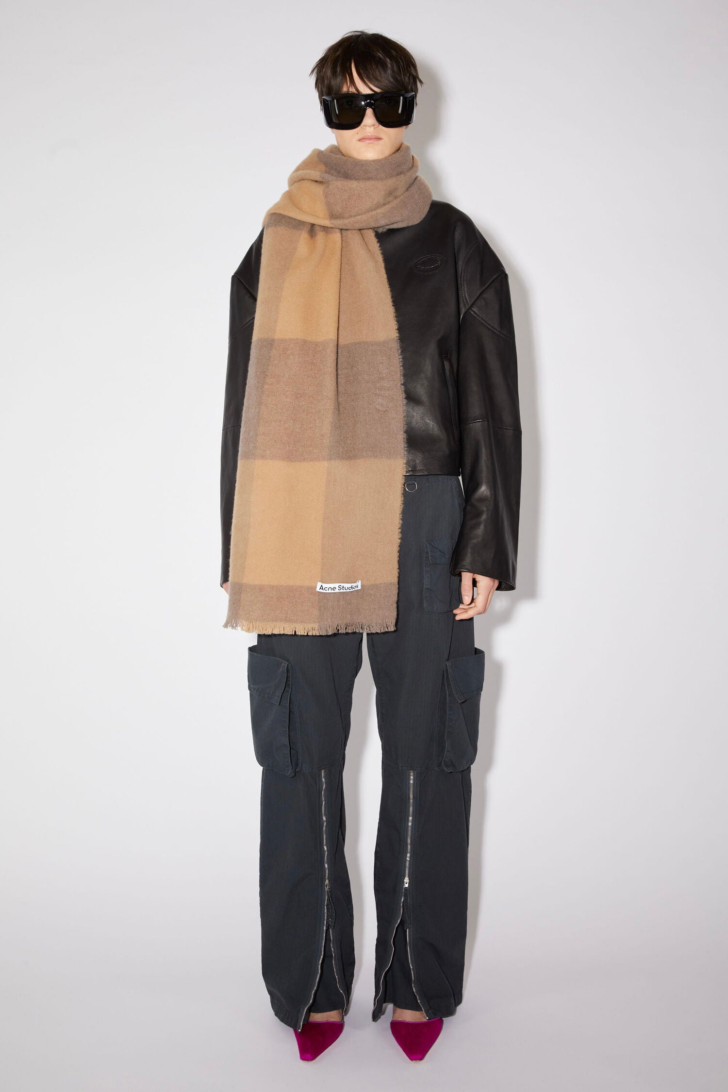 Acne camel best sale scarf