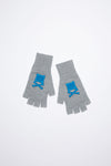 FINGERLESS GLOVES IN GREY MELANGE, SS23