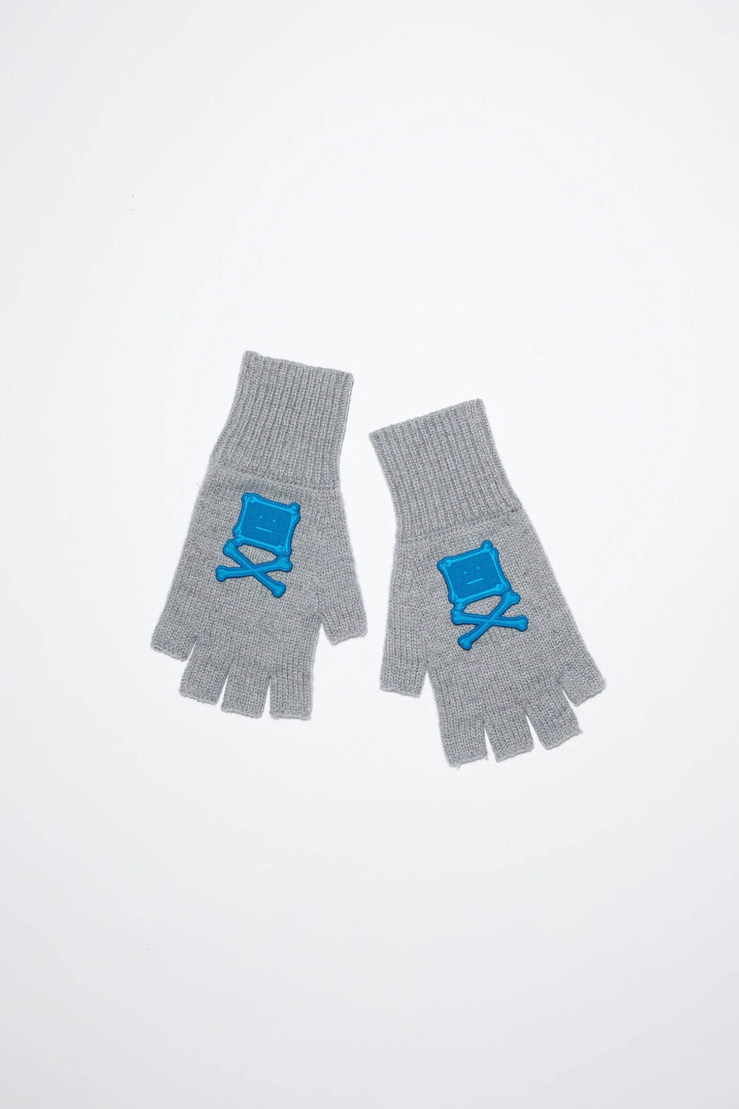 FINGERLESS GLOVES IN GREY MELANGE, SS23