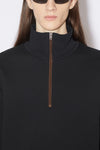 ZIPPERED SWEATER IN BLACK, SS23