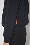 ZIPPERED SWEATER IN BLACK, SS23