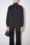 ZIPPERED SWEATER IN BLACK, SS23