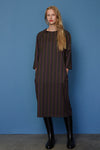 COMPOSED DRESS IN STRIPE, W22
