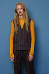 DOUBLE TROUBLE VEST IN STRIPE, W22