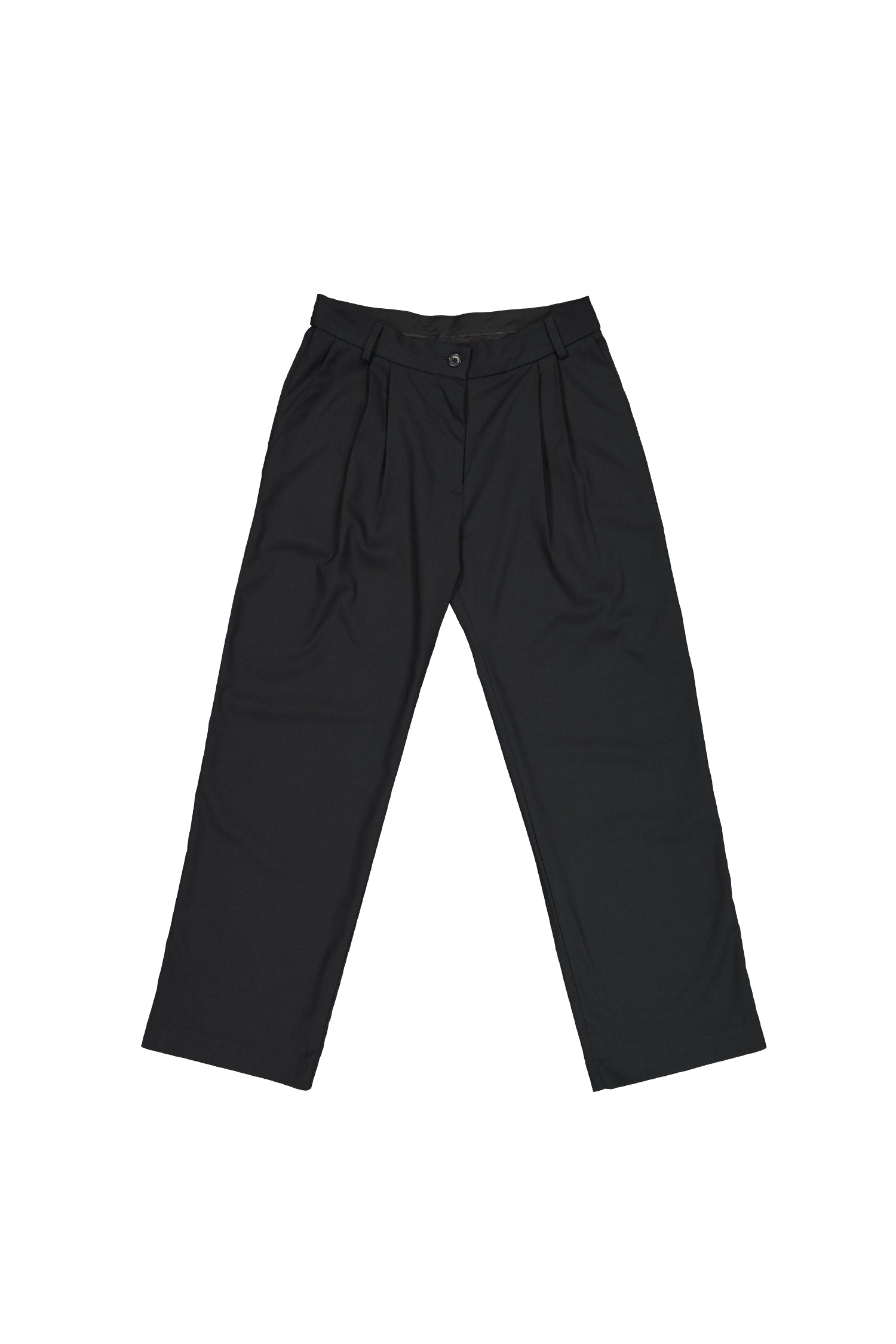 PLEATFRONT TROUSER IN SUITBLACK, W22