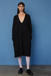 PLUNGE DRESS IN BRUSHBLACK, W22