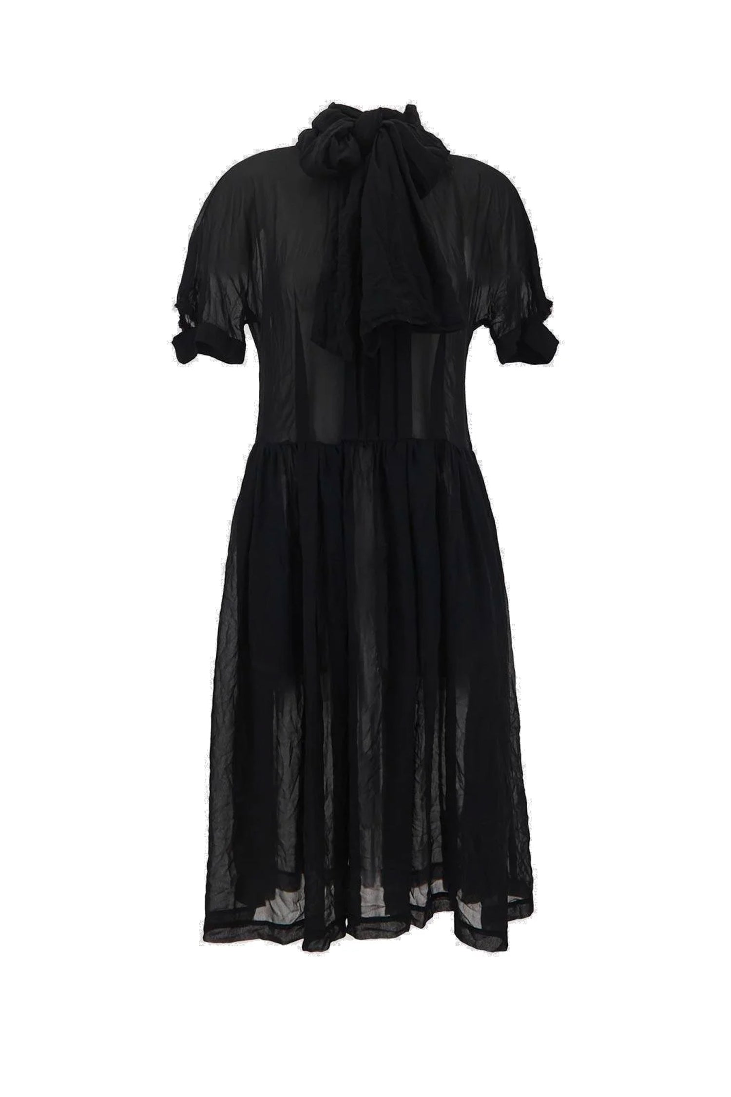BIG NECK BOW DRESS IN BLACK, SS23