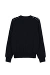 MESH GRID CARDI IN BLACK, SS23