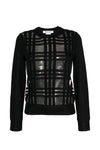 MESH GRID SWEATER IN BLACK, SS23
