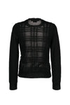 MESH GRID SWEATER IN BLACK, SS23
