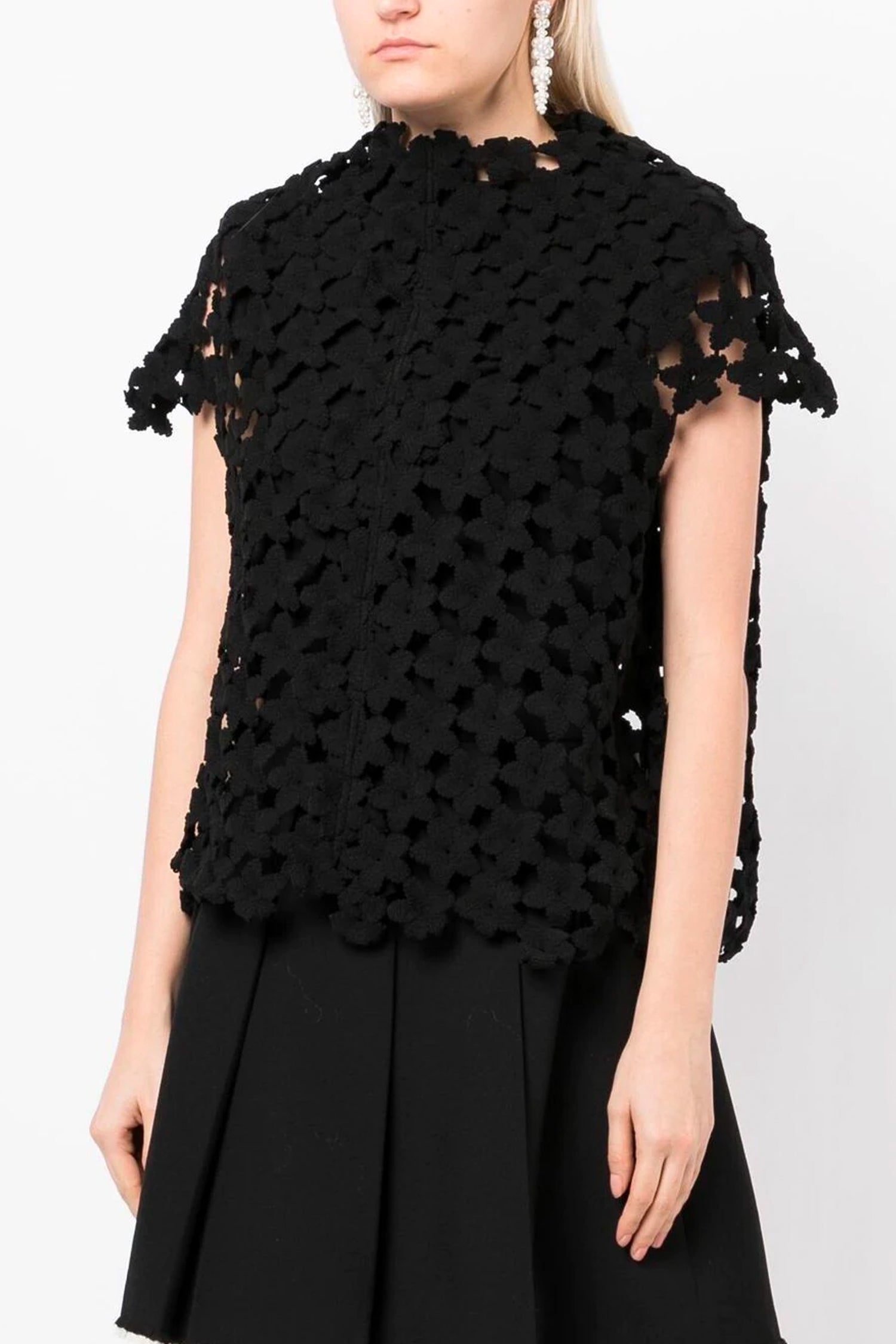 PETAL T SHIRT IN BLACK, SS23