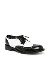 LACE UP BROGUES IN BLACK/WHITE, FW22