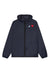 K-WAY HOODIE FULL ZIP IN NAVY