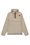 K-WAY HOODIE HALF ZIP IN BEIGE