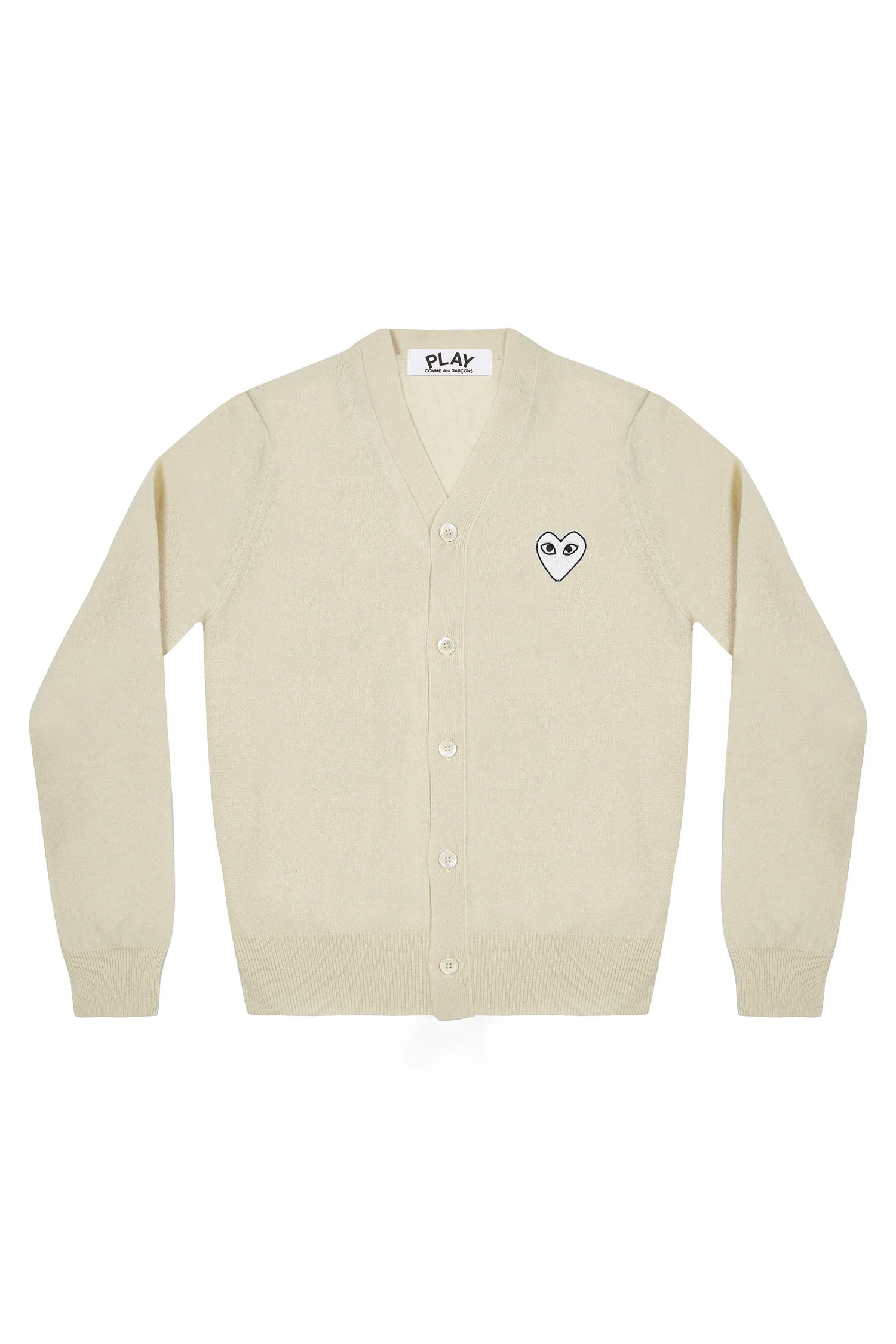 WHITE HEART MENS CARDIGAN IN NATURAL, FW22