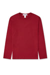 REAR LOGO L/S T-SHIRT IN BURGUNDY, FW22