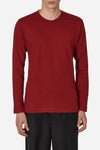 REAR LOGO L/S T-SHIRT IN BURGUNDY, FW22