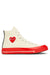 HI-TOP RED SOLE SNEAKER IN WHITE, FW22