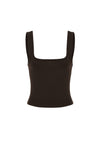 SQUARE NECK TANK IN BRUNETTE