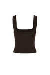 SQUARE NECK TANK IN BRUNETTE