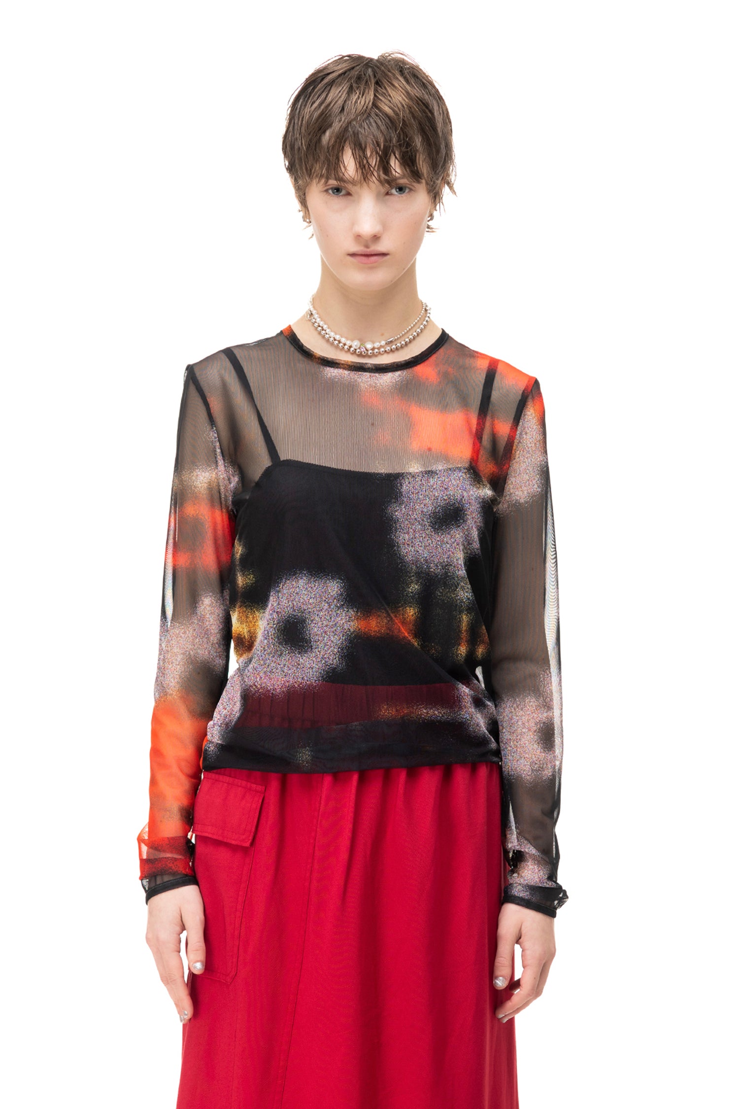 CORE LONG SLEEVE IN FLUX PRINT, S24