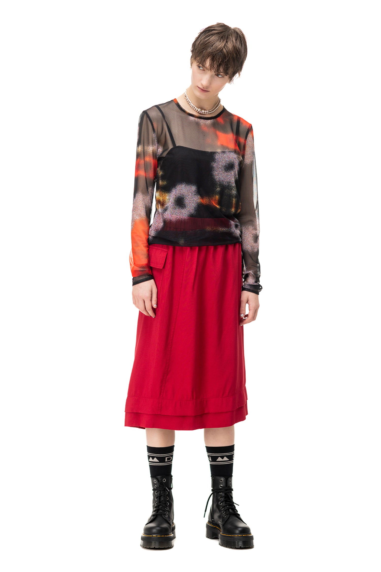 CORE LONG SLEEVE IN FLUX PRINT, S24